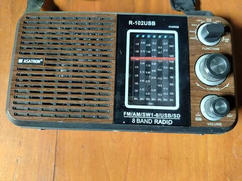 Central Java Indonesia March 5, 2026: Multi-band FM AM SW radio device Stock Photos