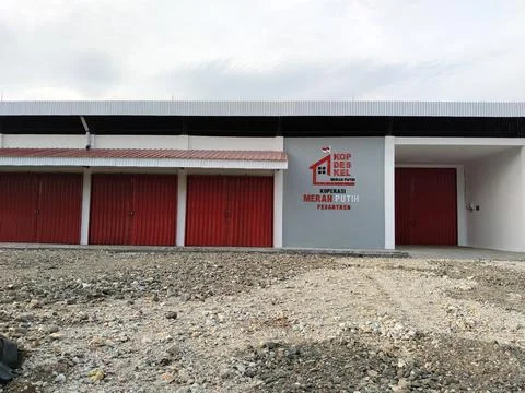 Central Java Indonesia March 8, 2026: Koperasi Desa/ Kelurahan Merah Putih  Stockfoto's