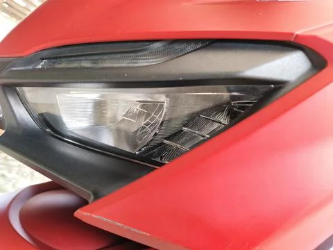 Central Java, Indonesia, March 8, 2026: Front view of a scooter motorcycle  Stock Photos