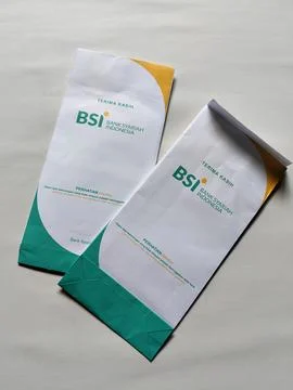 Central Java, Indonesia – May 10, 2026: A Bank Syariah Indonesia (BSI) money  Stockfoto's