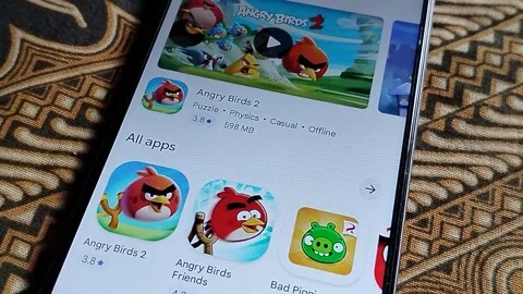 Central Java Indonesia May 13, 2026: Enjoy the classic Angry Birds game  Stock Footage 335695708