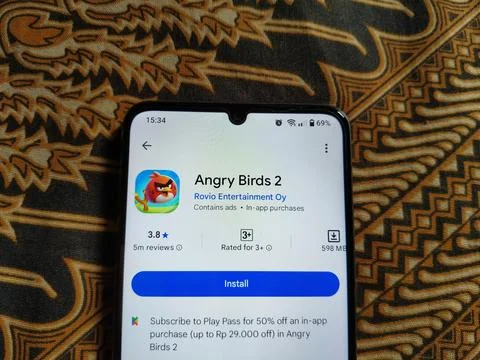 Central Java Indonesia May 13, 2026: Enjoy the classic Angry Birds game  Stock Photos