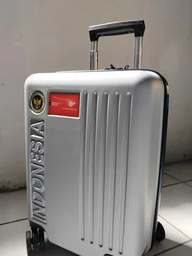 Central Java Indonesia may 2026: Official Indonesian Hajj suitcase 2026 for p Stock Photos