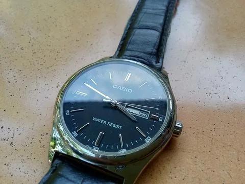 Central Java Indonesia, May 27 2023: close up of a Casio watch 库存照片