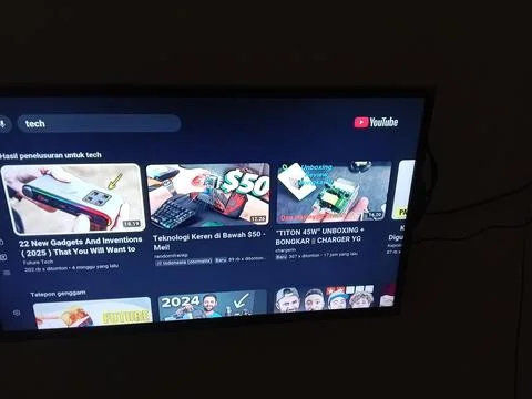 Central Java Indonesia May 5, 2025: YouTube application on smart TV. Stock Photos