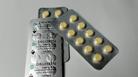 Central Java, Indonesia, May 6, 2026: Digoxin is a medication used to treat hear Vídeos de archivo 334326032