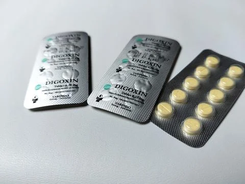Central Java, Indonesia, May 6, 2026: Digoxin is a medication used to treat hear 写真素材