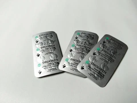 Central Java, Indonesia, May 6, 2026: Digoxin is a medication used to treat hear Stock-Fotos