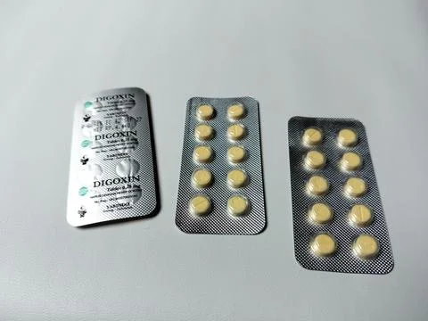 Central Java, Indonesia, May 6, 2026: Digoxin is a medication used to treat hear Stock-Fotos