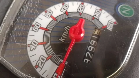 Central Java Indonesia November 10, 2025: Yamaha Motorcycle Speedometer. Stock Footage 321234663