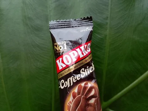 Central Java Indonesia November 12, 2025: Kopiko coffee stick candy. Stock-Fotos
