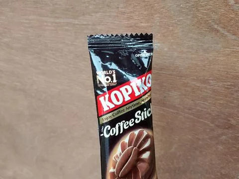 Central Java Indonesia November 12, 2025: Kopiko coffee stick candy. Фото