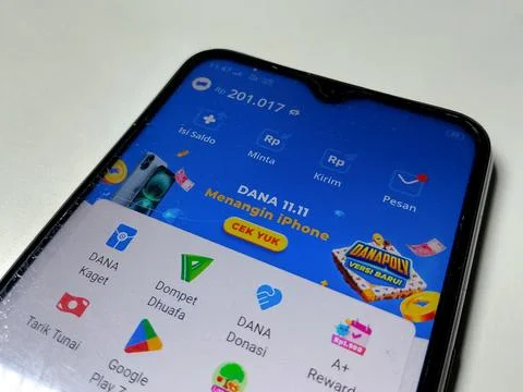 Central Java Indonesia November 14, 2025: DANA is a digital financial service  Фото