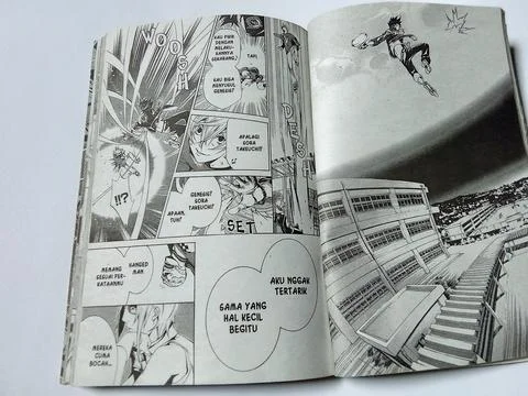 Central Java Indonesia November 2 2024: closeup of translated version of comic  写真素材