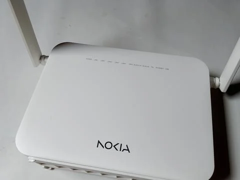 Central Java Indonesia November 29, 2025: NOKIA wifi router, technology theme. Stock Photos