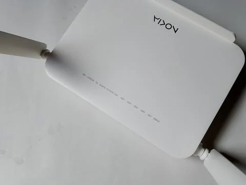 Central Java Indonesia November 29, 2025: NOKIA wifi router, technology theme. Фото