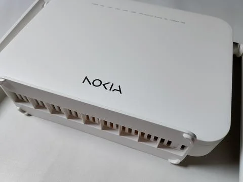 Central Java Indonesia November 29, 2025: NOKIA wifi router, technology theme. Stock Photos