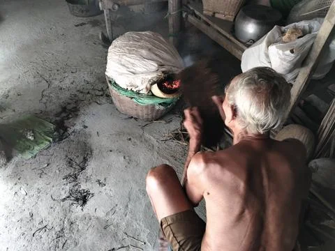 Central Java, Indonesia, October 11, 2026: An elderly Indonesian man performing  Stock Photos