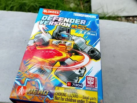 Central Java Indonesia October 13, 2025: Packaging Blokees Transformers Defender Фото