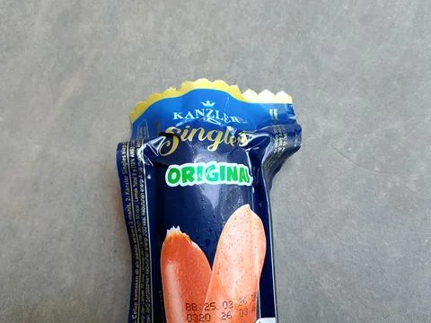 Central Java Indonesia October 17, 2025: Kanzler sausage is a premium sausage  Stockfoto's