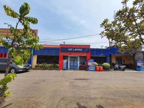 Central Java, Indonesia in October 2022. Jepara Police Traffic Unit Office. Stock Photos