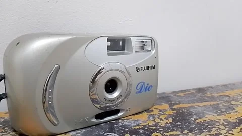 Central Java Indonesia October 21, 2025: Fujifilm Dio analog camera. Stock-Footage 320678671