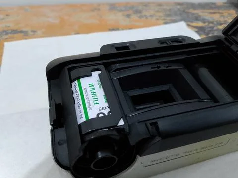 Central Java Indonesia October 21, 2025: Fujifilm Dio analog camera. Фото