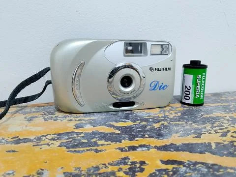 Central Java Indonesia October 21, 2025: Fujifilm Dio analog camera. Фото