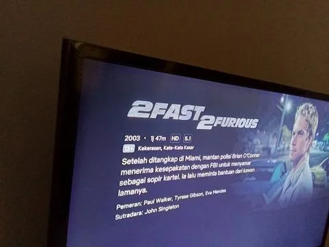 Central Java Indonesia Sept 28, 2025: Film Fast Furious on Netflix streaming pla Stock Photos