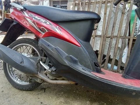 Central Java Indonesia September 14, 2025: Yamaha Mio motorcycle Фото