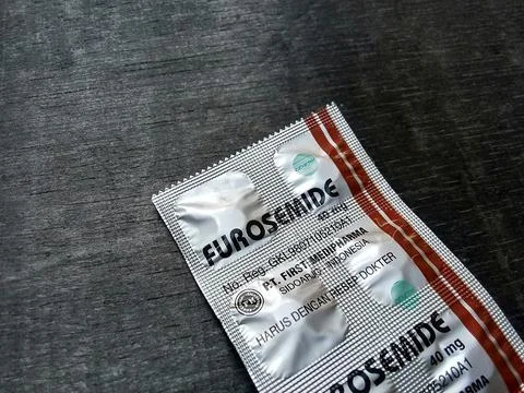 Central Java, Indonesia September 18 2024: furosemide 40 mg medication. Stockfoto's