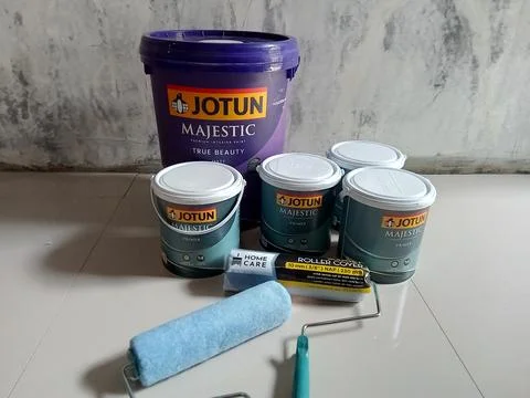 Central Java, Indonesia, September 29, 2025: wall paint, paint roller, wall pain Фото