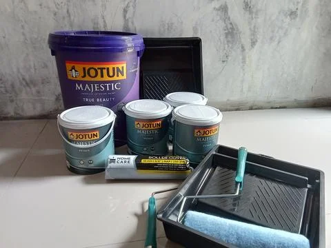 Central Java, Indonesia, September 29, 2025: wall paint, paint roller, wall pain Stock Photos