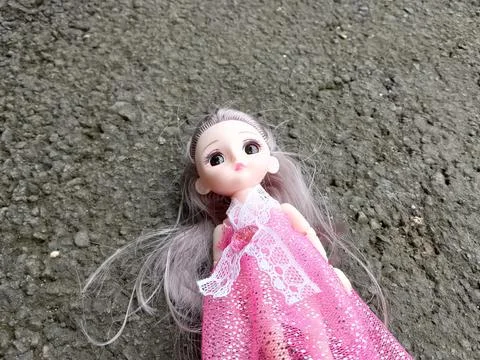 Central Java Indonesia September 30, 2025: Children's girl doll Fotos de archivo