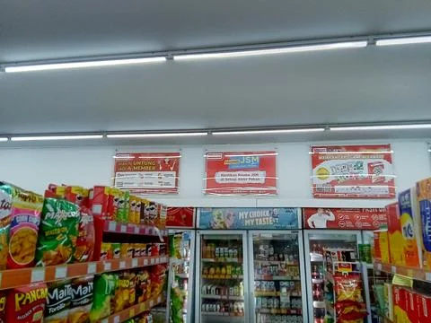 Central Java, Indonesia September 7, 2024: goods for sale at Alfamart minimarket Фото