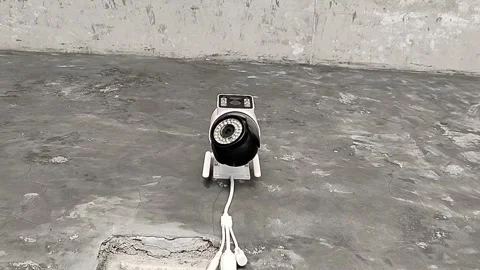 Central Java Indonesia16 July 2026: Outdoor Wi-Fi security camera installed on a Stock Footage 340120188