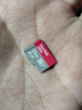 Central Java January 30, 2026: holding Micro sd Sandisk, technology theme. Stock-Fotos