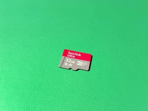 Central Java January 30, 2026: Micro sd Sandisk, technology theme. Фото