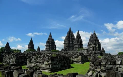 Central Java Prambanan Temple Wallpaper Fotos de archivo