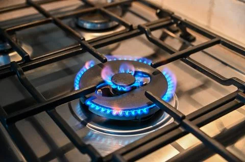 Central kitchen stove the largest on Stock Photos