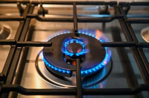 Central kitchen stove the largest on Stock Photos