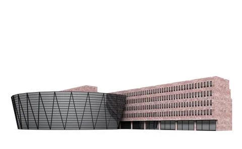 Central library dortmund 1 Stock Illustration