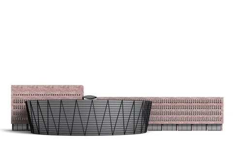 Central library dortmund 3 Stock Illustration
