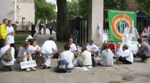 Central london global warming climate change protest Video stock 33643248