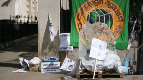 Central london global warming climate change protest Stock Footage 33643276