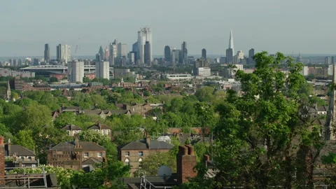Central London skyline in spring Stock Footage 166514667