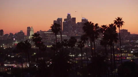 Central Los Angeles skyline_3 Video stock 180782425