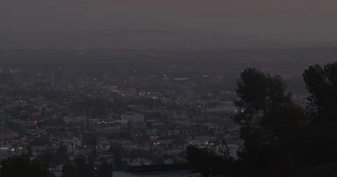 Central Los Angeles at Sunset Stock Footage 236176186