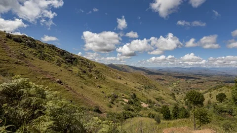 Central madagascar landscape timelapse Stock Footage 107968513