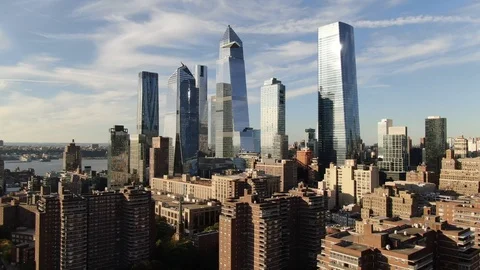 Central Manhattan Rooftops toward One World Trade Center Stock-Footage 118315045